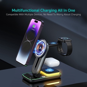 Cargador Inalámbrico Magnético 4 en 1 Extraíble de Fábrica, Adaptador de Cargador Inalámbrico Móvil para <span class=keywords><strong>Samsung</strong></span> iPhone - Product Image 2