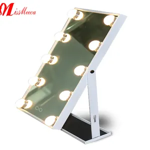 Missmeeca Espejo Led Touch Spiegel Specchio Led Con Luz 60W Highlight Led Magnetic Clip Self Broadcast Hollywood Makeup Mirror