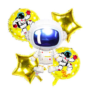 Ballon à air chaud <span class=keywords><strong>spatial</strong></span> astronaute <span class=keywords><strong>vaisseau</strong></span> <span class=keywords><strong>spatial</strong></span> fusée dessin animé 4D terre anniversaire thème fête décoration ballons - Product Image 3