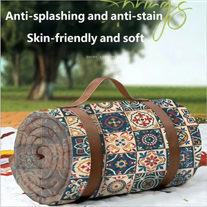 Pastoral Foldable Portable Picnic <b>Mat</b> Moisture-Proof Waterproof Thickened All Seasons Outdoor Camping <b>Beach</b> Travel Oxford Fabric - Product Image 1