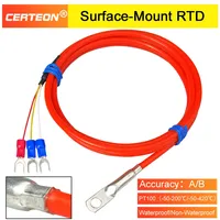 PT100 Patch Silicone Capteur de Température de Surface Sonde RTD Adhésive pour Tuyau Système Industriel Haute Température