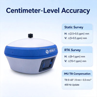 Peralatan Survei GNSS RTK Stonex S6II Lite Profesional, Penerima GPS Base Rover IMU, Berperingkat IP68, Suhu Operasi -30~65