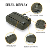 IDOGEAR 500D Nylon extérieur Vertical multi-usages tactique MOLLE pochette utilitaire EDC organisateur administrateur