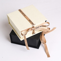 Boîtes d'emballage en plastique pour bijoux, bracelets, boucles d'oreilles, colliers, bagues, en papier de luxe, en gros, personnalisées, avec pochette
