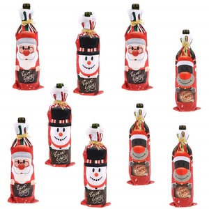 Set di bottiglie di vino con pavone artificiale fabbrica all'ingrosso decorazioni per la tavola da pranzo a casa per le vacanze di <span class=keywords><strong>capodanno</strong></span> stampate - Product Image 4