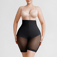 Waistdear En gros Short gainant taille haute pour femme avec coussinets de hanche amovibles, effet rehausseur de fesses, contrôle du ventre et fermeture éclair
