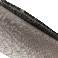Tissu en fibre de carbone hexagonale haute résistance aux chocs 3K 240 g/m² pour coque de protection de snowboard et de planche de surf