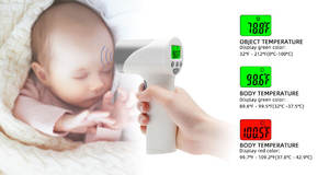 Высокочувствительный цифровой медицинский инфракрасный Лоб термометр Ручной бесконтактный клинический термометр ручной металлический Электрический - Product Image 2