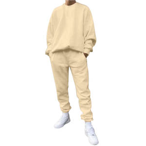 100% coton biologique hommes français éponge poids moyen pull survêtement ensemble Logo personnalisé pour l'hiver Gym Sportswear haute qualité Air - Product Image 1