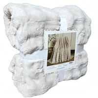 Weiche Gemütliche Plüsch-Bubble-Decke für Couch Sofa Schlafzimmer Wohnzimmer Deko 300GSM Dicke Warme Flauschige Kuscheldecke als Geschenk für Frauen