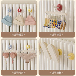 ตะขอแขวนหม้อน้ำสีแดงสไตล์เรโทร แบบแขวนเดี่ยวทรงกลม สำหรับเก็บท่อทำความร้อนในครัวเรือน - Product Image 3