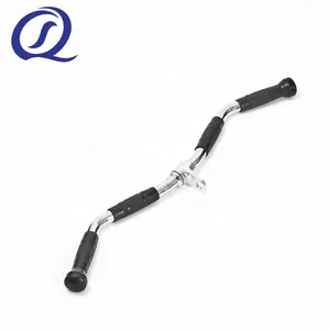 Gym Equipment Multi Functional Trainer Attachment Pull Up Rotating Curl Lat Bar With PU Grips