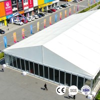 Tente d'exposition sur mesure, protection UV, résistante au vent, auvent en PVC pour salon commercial
