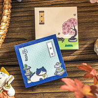 Bloc-notes Fengqi E4 Cat Nose Mini Kawaii avec illustration de chat japonais, 5x5cm, 14g, portable, pour étudiants et bureaux, logo personnalisé