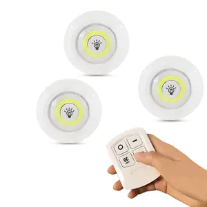 Hot Selling Plastic 3pcs LED Closet Light Dimmable Remote Control Indoor Paste LED Touch Lamp