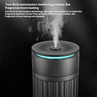Diffuseur d'arôme cylindrique noir argenté intelligent Diffuseur de parfum d'air électrique sans eau pour usage domestique Tour d'huile de parfum à usage domestique