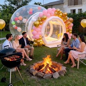 Domo Geodésico de <span class=keywords><strong>Policarbonato</strong></span> Transparente de Lujo, Estructura Inflable de Burbuja para Celebraciones, Bodas, Fiestas, Eventos al Aire Libre, Jardín - Product Image 3