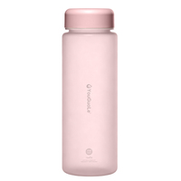 Bouteille de boisson réutilisable de 500 ml en Tritan transparent mat avec couvercle en acier inoxydable, large ouverture, anti-fuite, compatible lave-vaisselle, pour adultes, idéale pour l'été