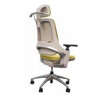 Chaise de bureau ergonomique de direction, dossier haut, contemporaine, en tissu, réglable en hauteur, pivotante et inclinable, luxueuse