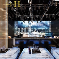 Présentoir d'alcool moderne Vitrine Meubles Bar Meubles Ensemble Personnalisation Led Dj Lumières pour boîte de nuit