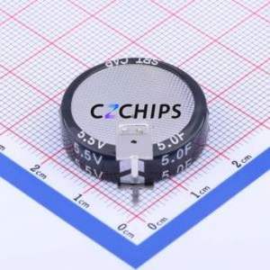 Supercondensateur SCE5R5V505, composant traversant (THT), condensateur 5F -20%~+80% 5.5V 15uA@24hrs - Product Image 1