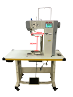 JN-567 360 Degrés Rotatif Simple-aiguille Rouleau Alimentation Couture Ordinateur Horizontal Rotation En Cuir Chaussure Machine À Coudre