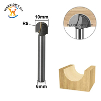 Fraise à fond en carbure d'acier rapide Warrior's Bit OEM personnalisable de 6 mm pour la fraisage de précision à grande vitesse du bois
