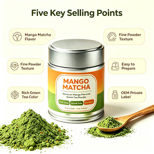 BoLin Thé Matcha de Haute Qualité Sans Impuretés, Matcha Cérémonial, Poudre de Matcha à la Mangue - Product Image 2