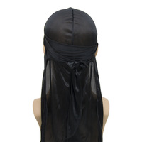 En gros, Turban unisexe personnalisable en soie pour le soin des cheveux, Bonnet, Couvre-chef de motard, Bandeau pour homme, Bandanas en soie de haute qualité à longue queue