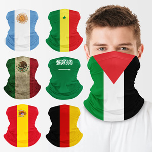 All'ingrosso sciarpa di <span class=keywords><strong>Bandana</strong></span> tubolare senza cuciture copertura per mascherina per il viso bandiera del paese Palestine moto da equitazione in poliestere - Product Image 1