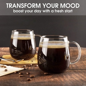 Capuchino de <span class=keywords><strong>Chocolate</strong></span> caliente, tazas de café y té transparentes de 16 onzas, vasos de vidrio de borosilicato ligero - Product Image 3