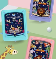 Machine de flipper animale, mini-labyrinthe, puzzle, jeu portable pour enfants, arcade rétro, jouet de voyage, divertissement interactif parent-enfant, entraînement sensoriel