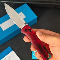 Couteau de poche pliant à levier BM 535, manche en acrylique, outil tactique multifonctionnel EDC