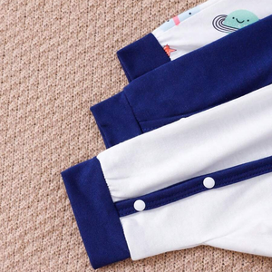 Conjunto de Mameluco de Algodón Orgánico Personalizado al por Mayor para Bebé Recién Nacido de Bambú Tejido Estilo Burbuja Ropa para Bebé - Product Image 4