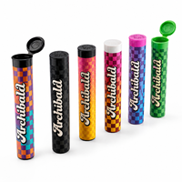 Tubes en plastique PET anti-odeur de 116 mm avec couvercle pop-top et sécurité enfant pour pré-rouleaux et cônes King Size – Vente en gros