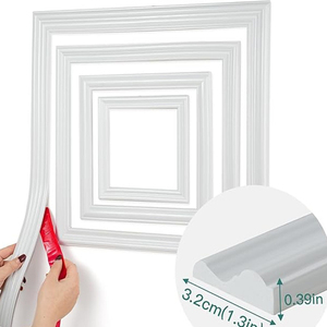 Moulure Murale Moderne en TPE, Bande Adhésive Étanche à <span class=keywords><strong>Coller</strong></span>, Décoration DIY pour Maison, Rail de Chaise, Cadre Mural de Fond pour Meuble - Product Image 6
