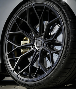 Jantes en alliage forgées sur mesure à concavité profonde 1 pièce 5x120/5x112/5x114.3 17-24 pouces Noir semi-brillant Adaptation universelle pour Audi - Product Image 4