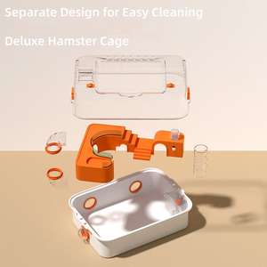 Cage à <span class=keywords><strong>hamster</strong></span> de luxe, grande villa, avec roue, cachette, maison, enclos spacieux pour rongeurs, roue d'exercice - Product Image 4