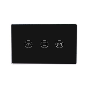 Zigbee Smart Touch Curtain Switch Aluminum Frame Tuya Smart App Control <b>Alexa</b> Voice <b>Remote</b> - Product Image 5