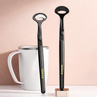 Brosse à Langue en Silicone en Forme de U, Million Micro-Brosses, Grattoir Portable de Voyage pour l'Hygiène Buccale, Brosse Douce pour l'Élimination de la Croûte Lingual