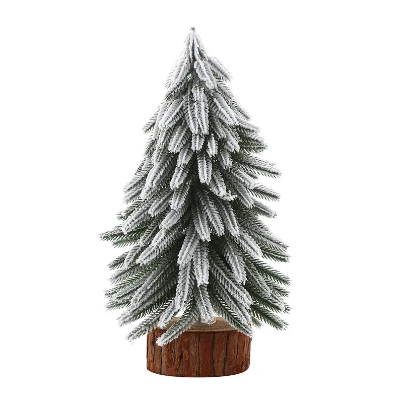 Simulazione di natale fiocco di neve albero dell'ago di pino pino verde artificiale tiro al coperto decorazione fai da te paesaggio