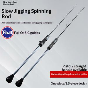 Canne à pêche en mer à récupération lente Fuji OSIC Top Ring Iron Rod 1,93 m en carbone semi-solide super rigide, une section et une demi - Product Image 2
