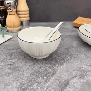 2025 4,5/6/8 pulgadas restaurante al por mayor Gran porcelana blanca fruta arroz postre sopa Ramen juego de cuencos de cerámica para Catering Seving - Product Image 2