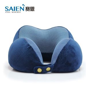 U-Shaped Memory Foam <b>Pillow</b> Velvet <b>Neck</b> Support Travel <b>Pillow</b> For Adults 28x28cm - Product Image 2