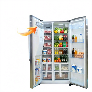 Réfrigérateur côte à côte en acier inoxydable 513L avec distributeur intégré d'eau et de glace, compresseur électrique, pour usage domestique - Product Image 5