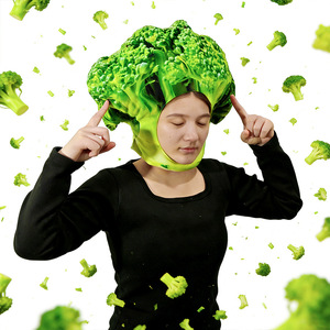 Luling Yaoyao Gorro de brócoli, accesorios para fiestas, accesorio divertido para disfraces para adultos y niños - Product Image 3