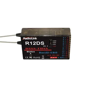 Récepteur <span class=keywords><strong>RadioLink</strong></span> <span class=keywords><strong>R12DS</strong></span> 12CH 2.4Ghz en plastique ABS pour émetteur AT9 AT9S AT10 AT10, photographie aérienne - Product Image 1
