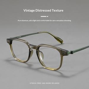 <span class=keywords><strong>Lunettes</strong></span> de vue vintage rétro à monture large carrée <span class=keywords><strong>pour</strong></span> hommes, style cool de designer, monture optique <span class=keywords><strong>pour</strong></span> myopie - Product Image 5