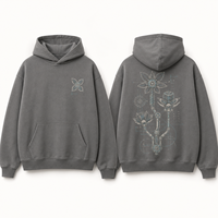 Sweat-shirt à capuche gris surdimensionné en mélange coton-polyester, impression par transfert thermique sur mesure ODM, grande taille, marque privée