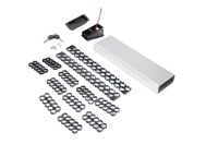 Caja de Batería Oculta para Bicicleta Eléctrica ALX107, 36V-72V 18650/21700, Aleación de Aluminio de Alta Calidad + ABS/PC Reforzado, Absorción de Impactos, Personalizable